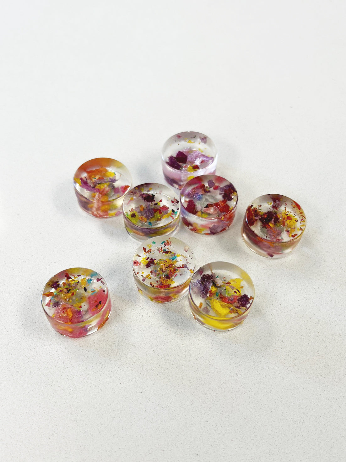 Lampwork Rainbow Petal Beads Glass Rainbow Glass Beads Pride Beads